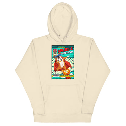 Dabbing Bulldog Superhero Comic Unisex Hoodie