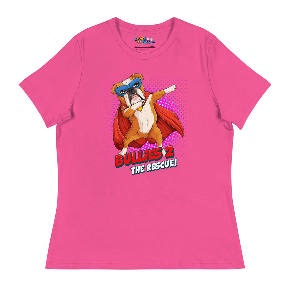 Dabbing Bulldog Superhero Women&