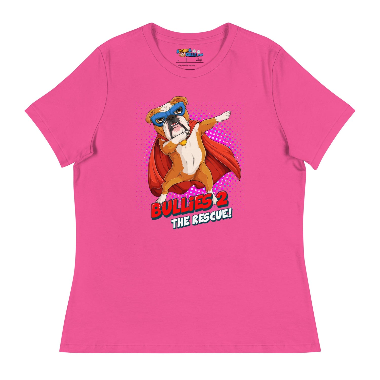 Dabbing Bulldog Superhero Women&