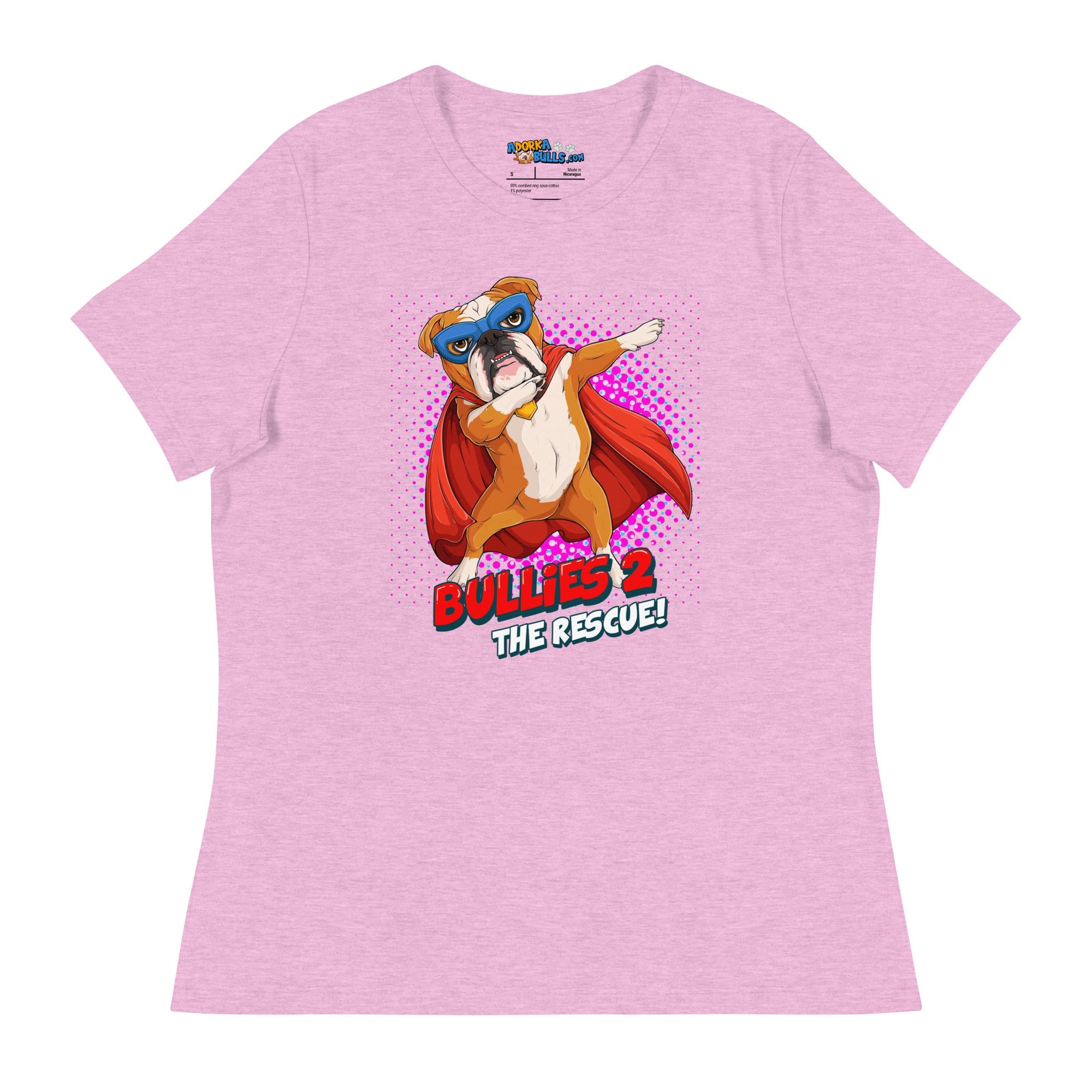 Dabbing Bulldog Superhero Women&