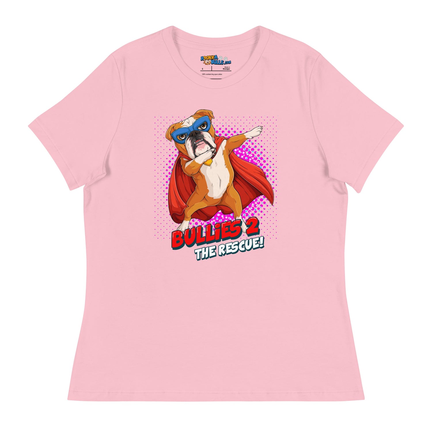 Dabbing Bulldog Superhero Women&