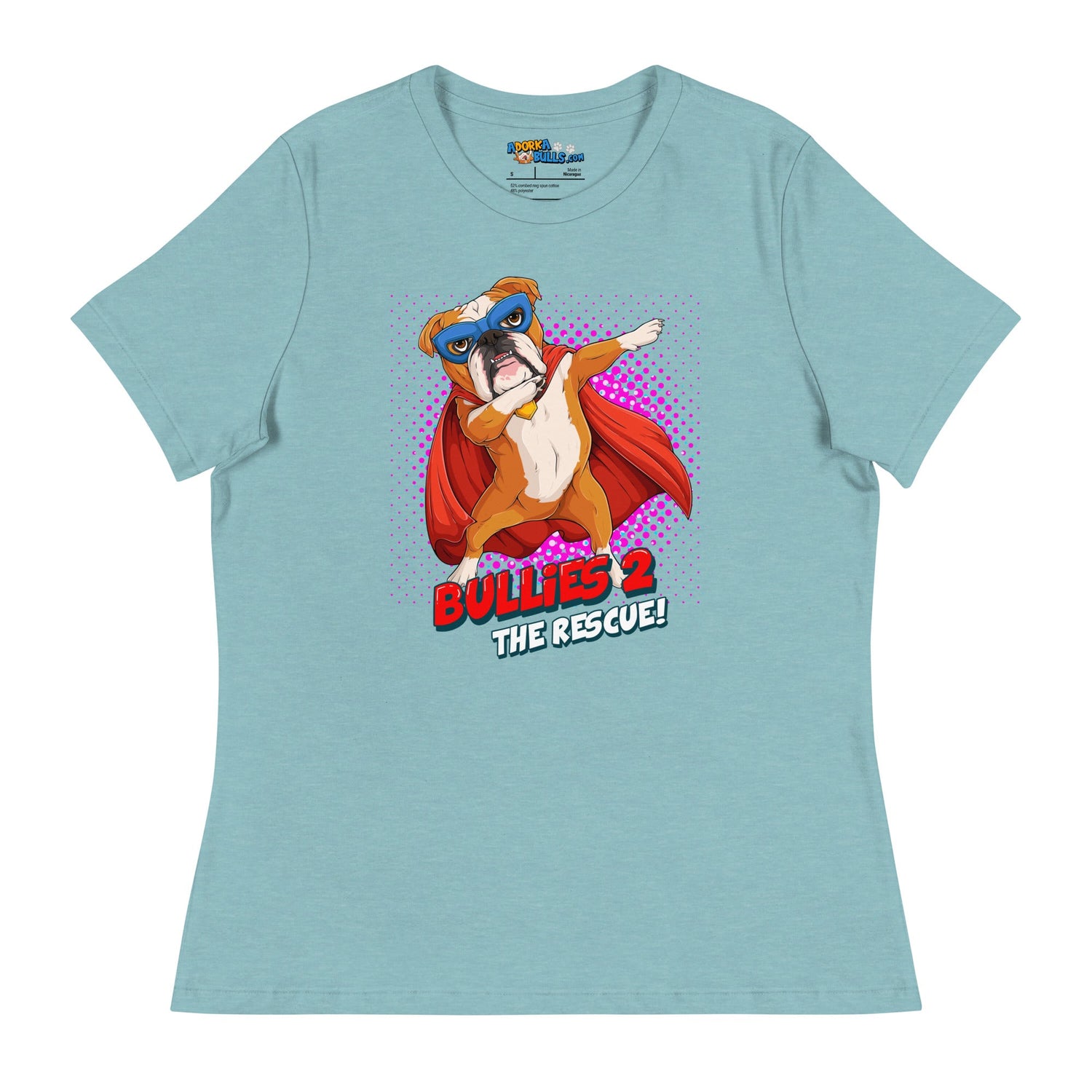 Dabbing Bulldog Superhero Women&