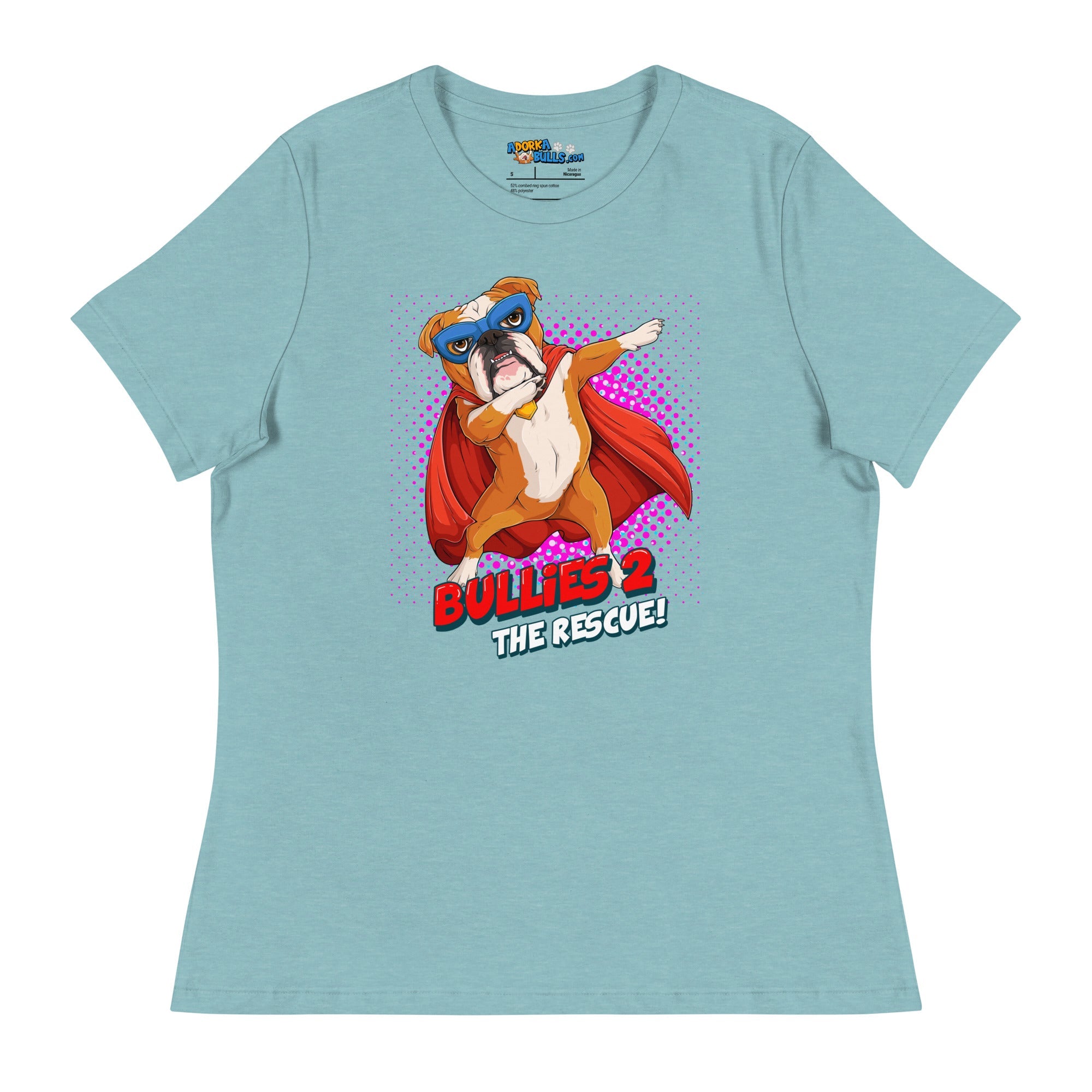 Dabbing Bulldog Superhero Women&