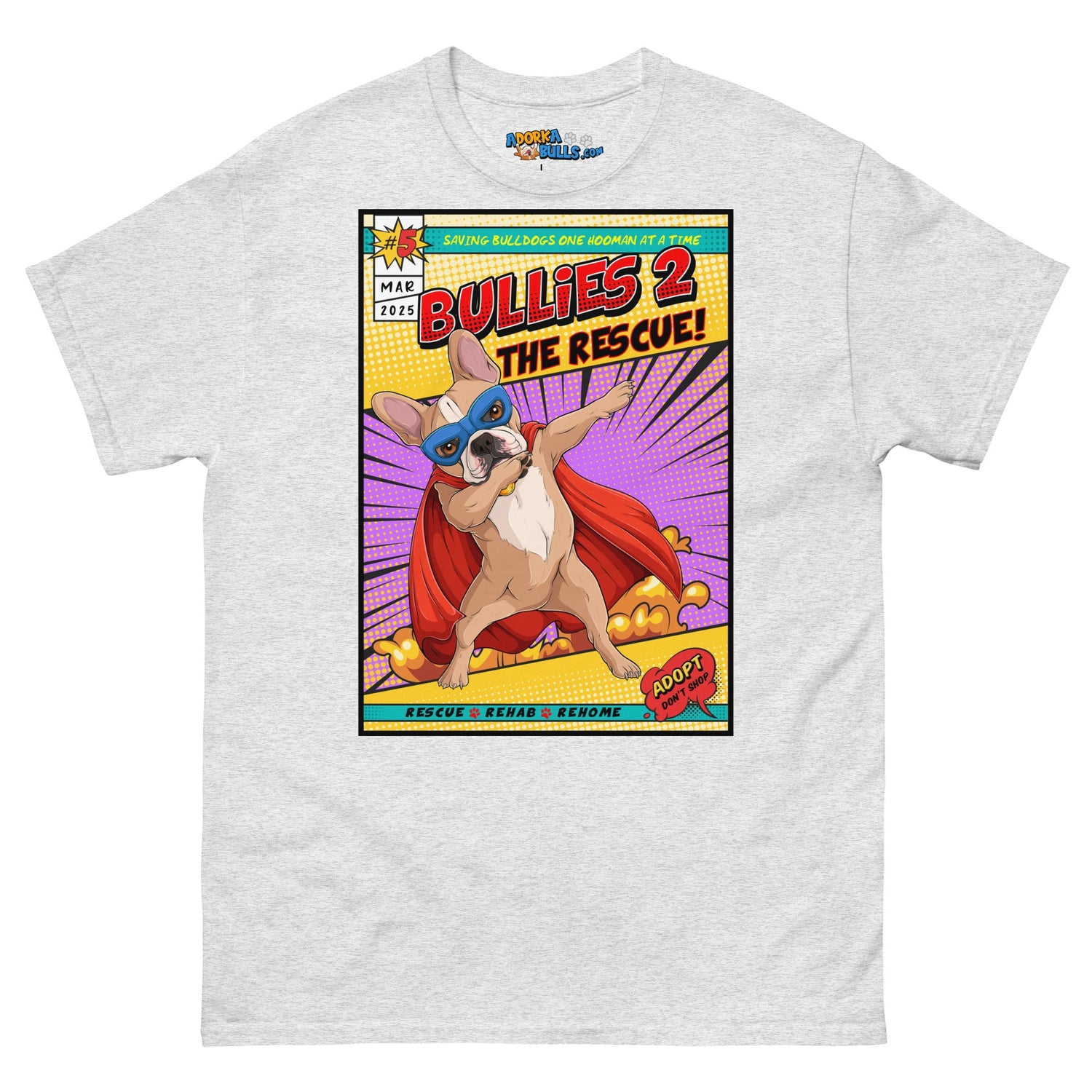 Dabbing Frenchie Superhero Comic Men&