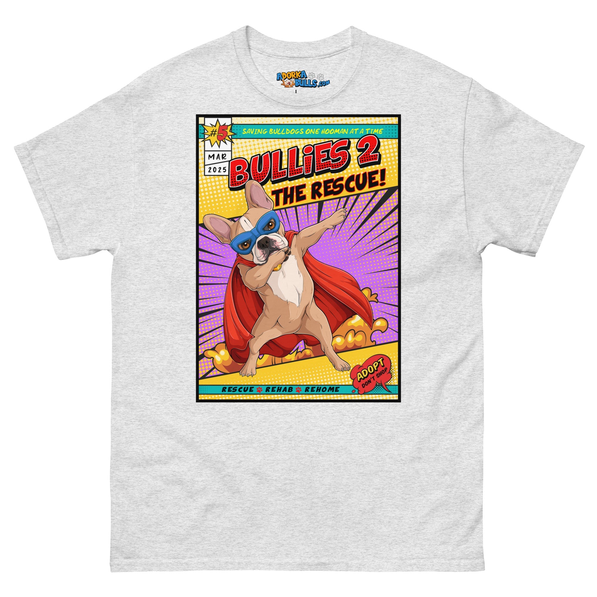 Dabbing Frenchie Superhero Comic Men&