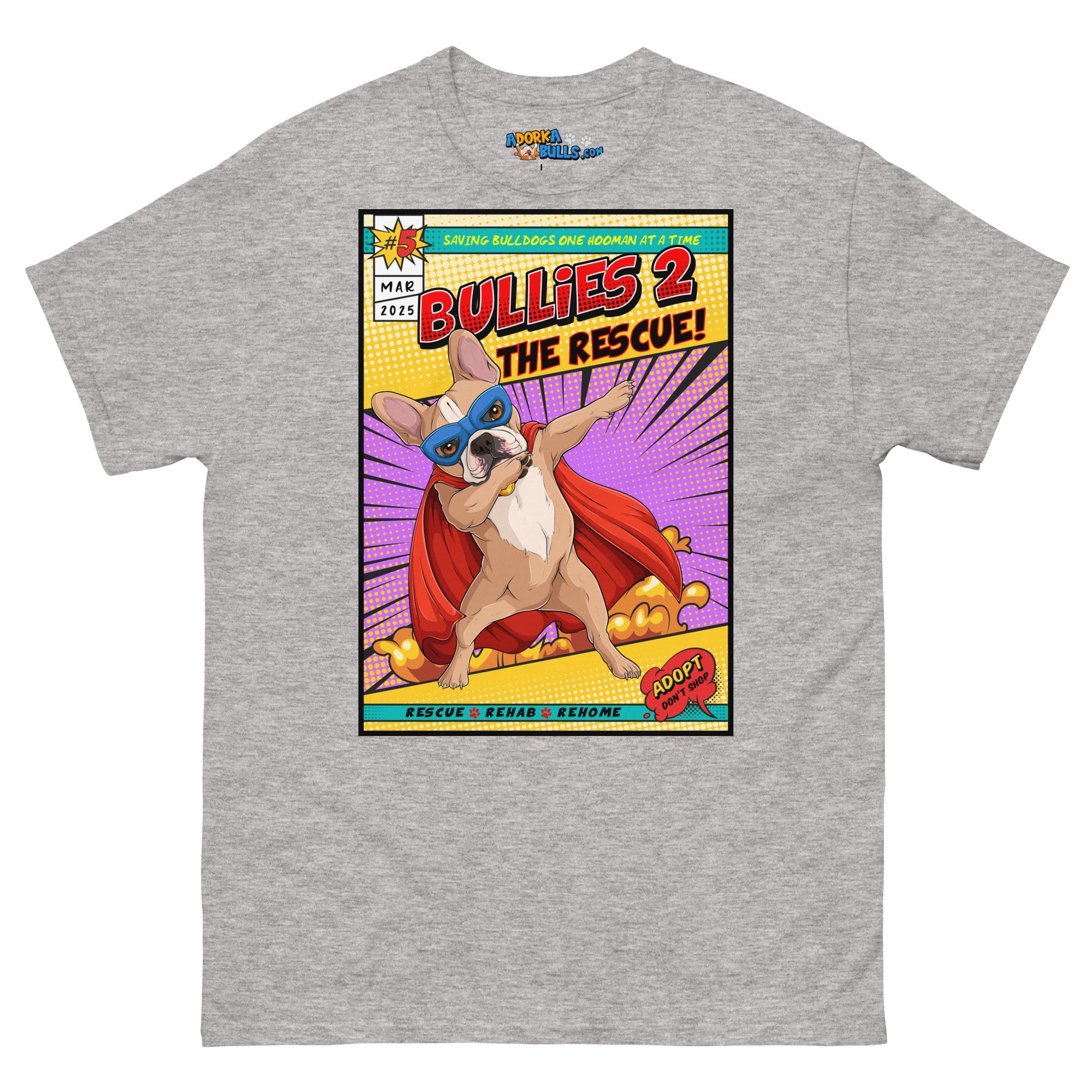 Dabbing Frenchie Superhero Comic Men&