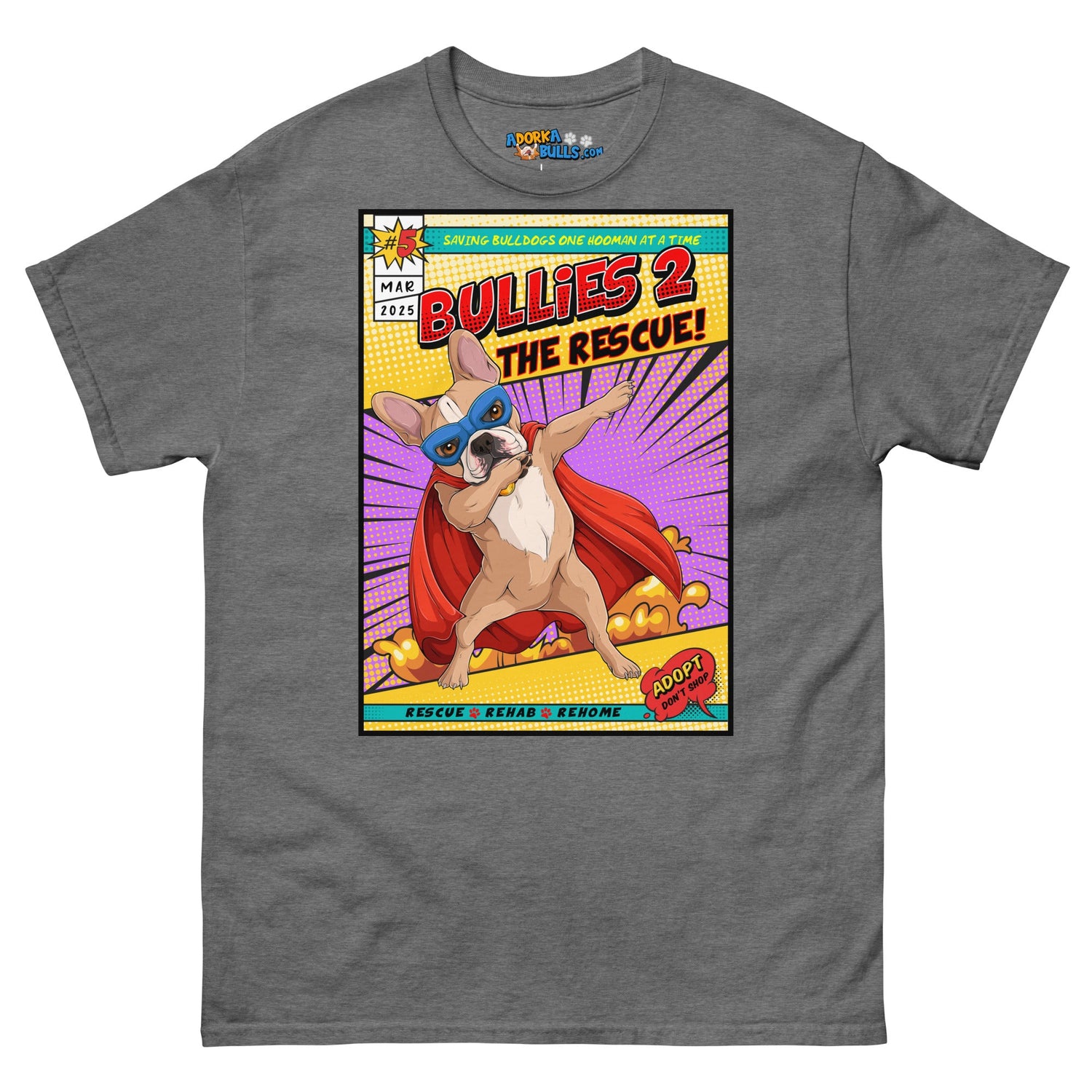 Dabbing Frenchie Superhero Comic Men&