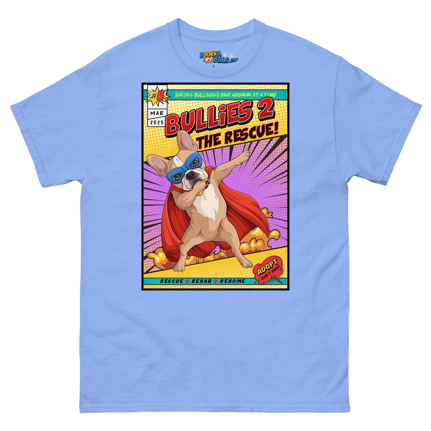 Dabbing Frenchie Superhero Comic Men&