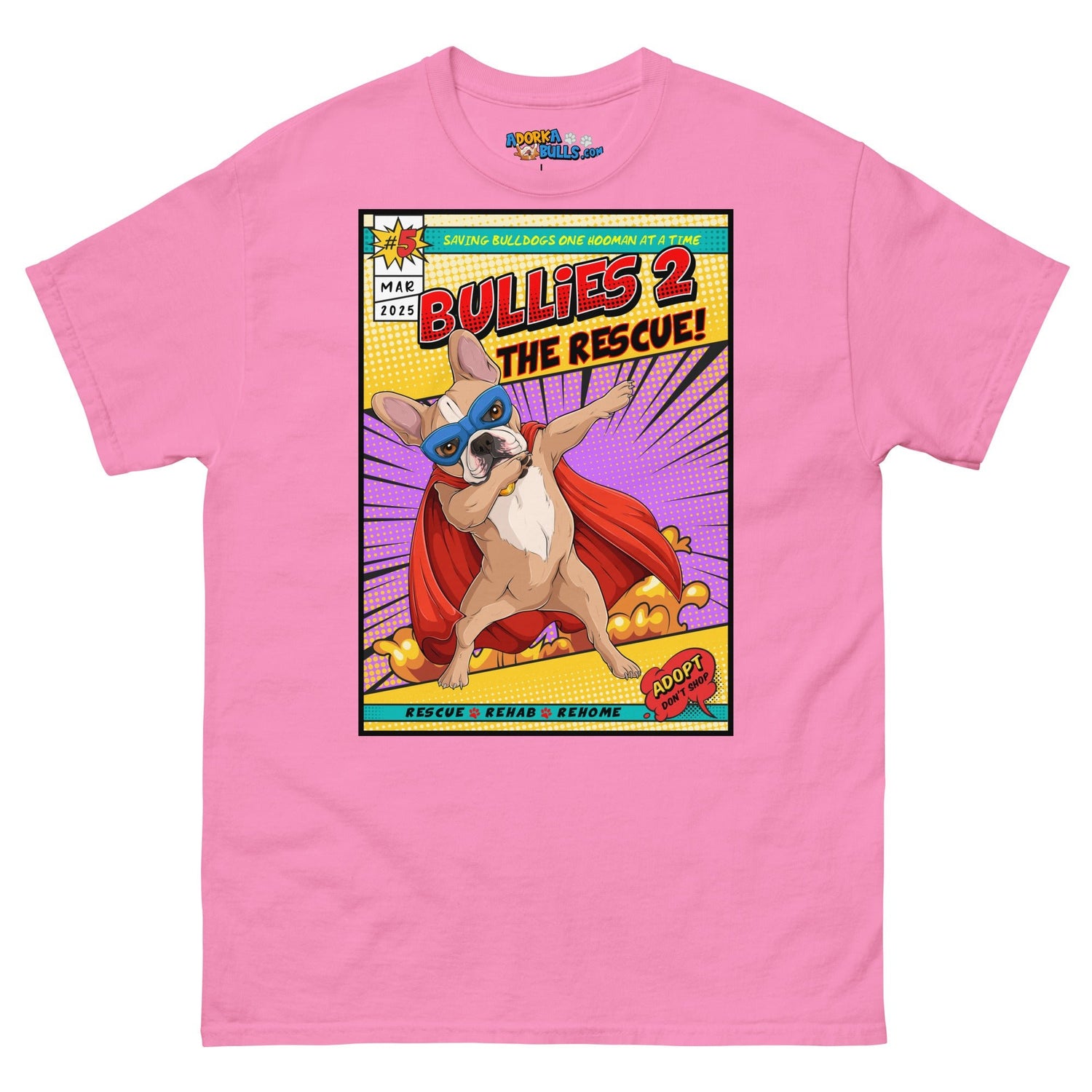 Dabbing Frenchie Superhero Comic Men&