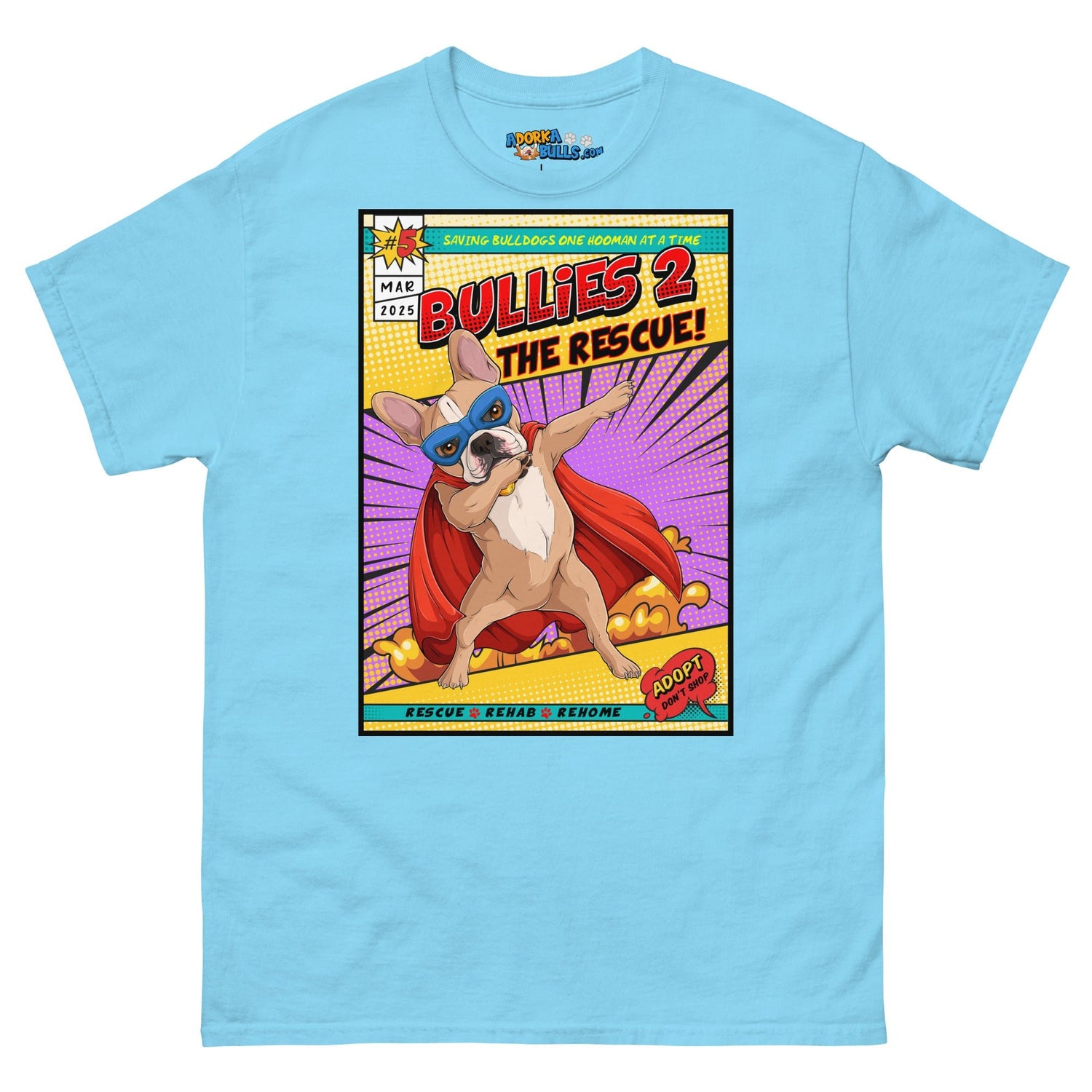 Dabbing Frenchie Superhero Comic Men&