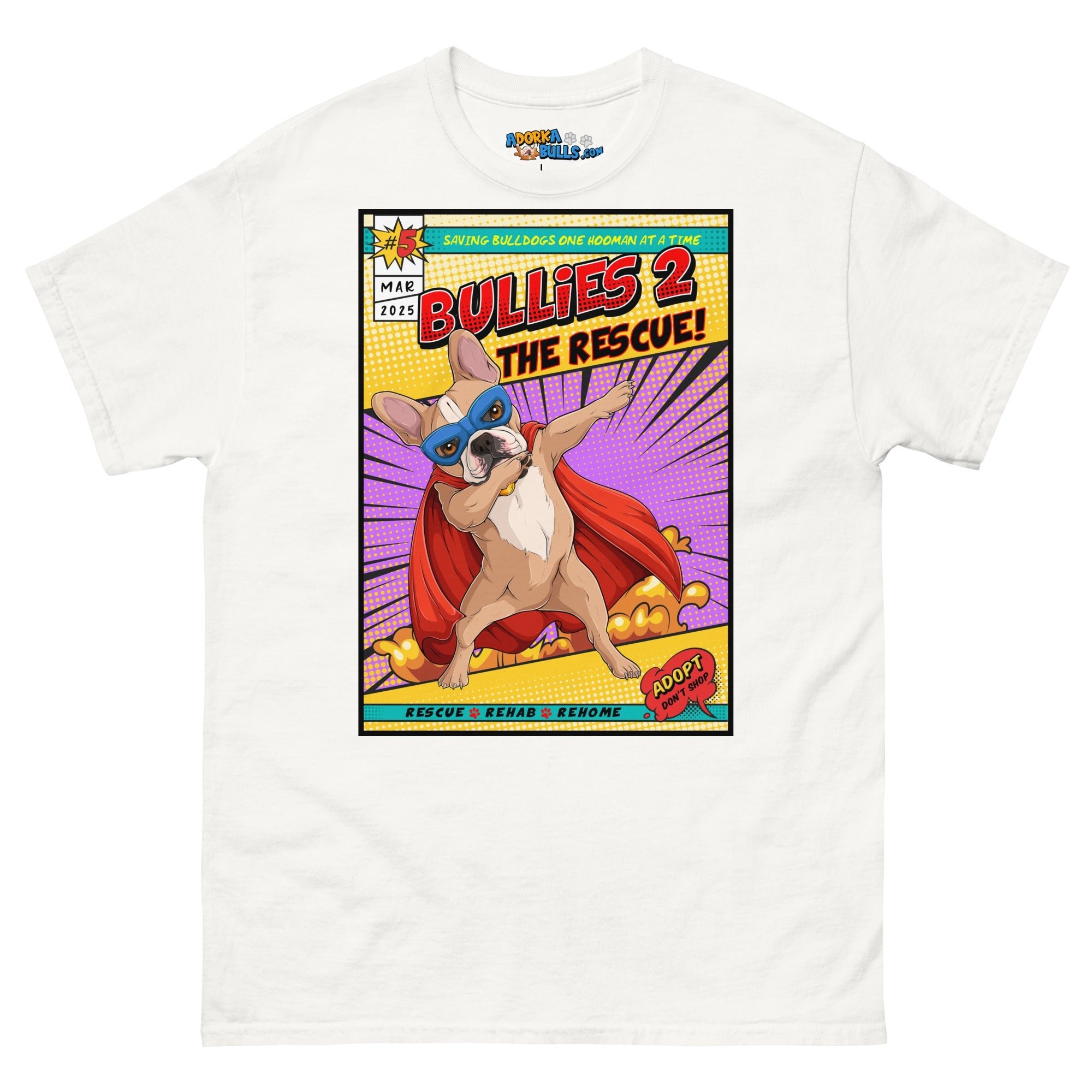 Dabbing Frenchie Superhero Comic Men&