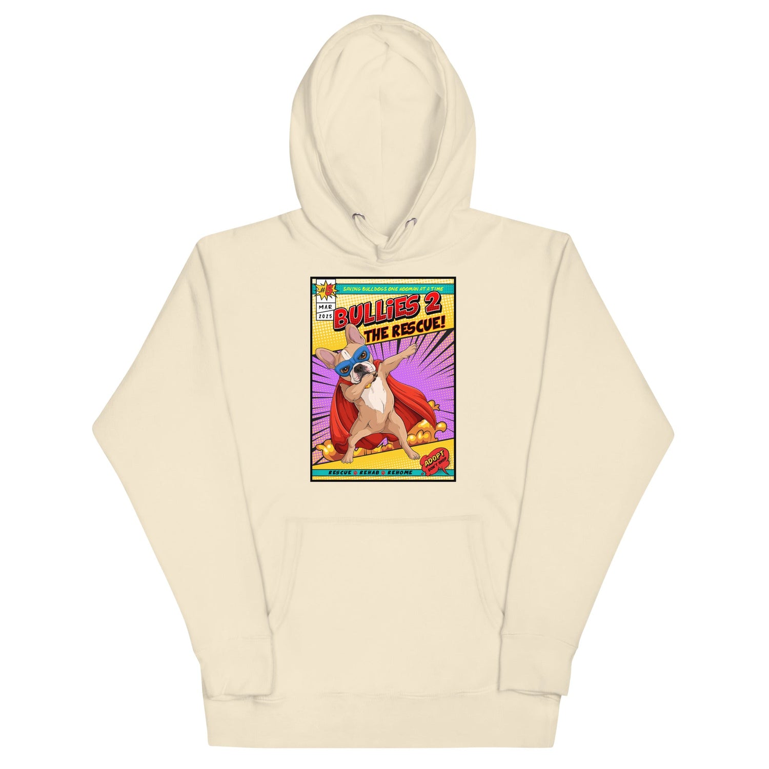 Dabbing Frenchie Superhero Comic Unisex Hoodie