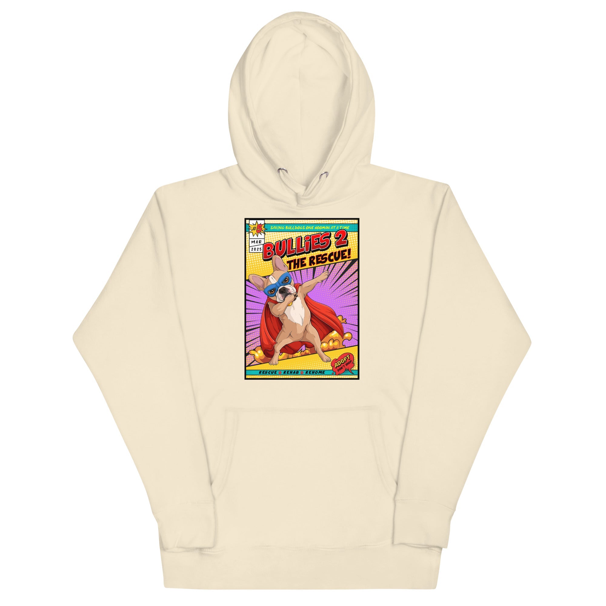 Dabbing Frenchie Superhero Comic Unisex Hoodie