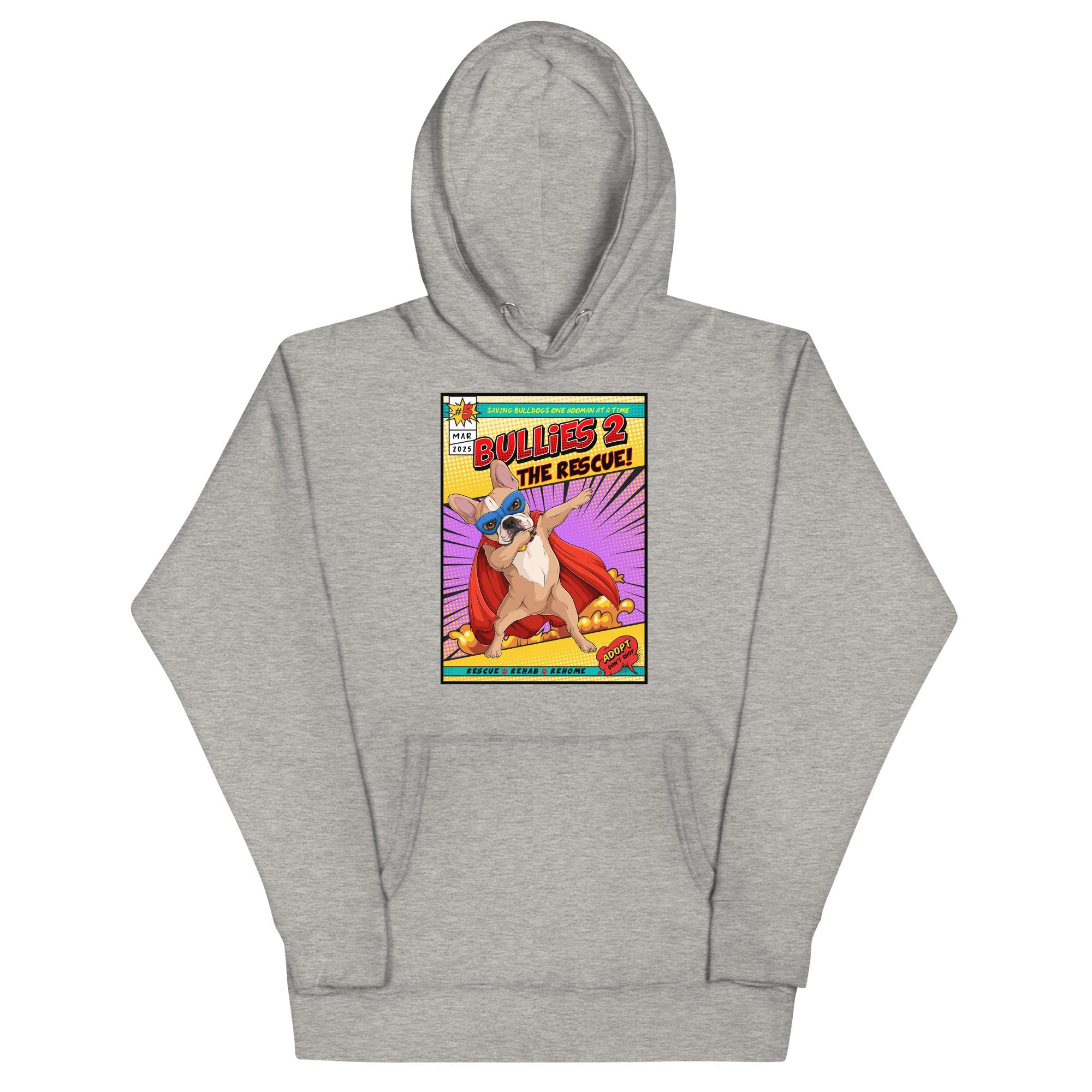 Dabbing Frenchie Superhero Comic Unisex Hoodie