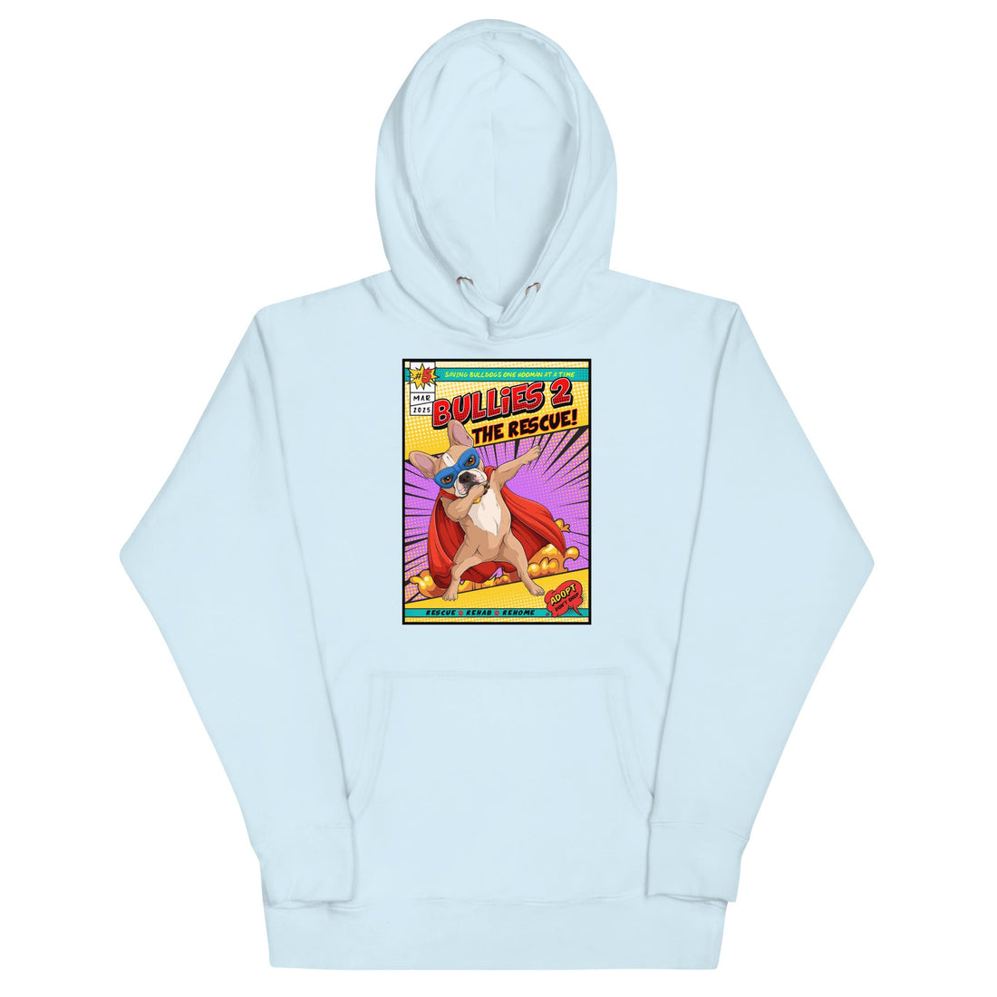 Dabbing Frenchie Superhero Comic Unisex Hoodie
