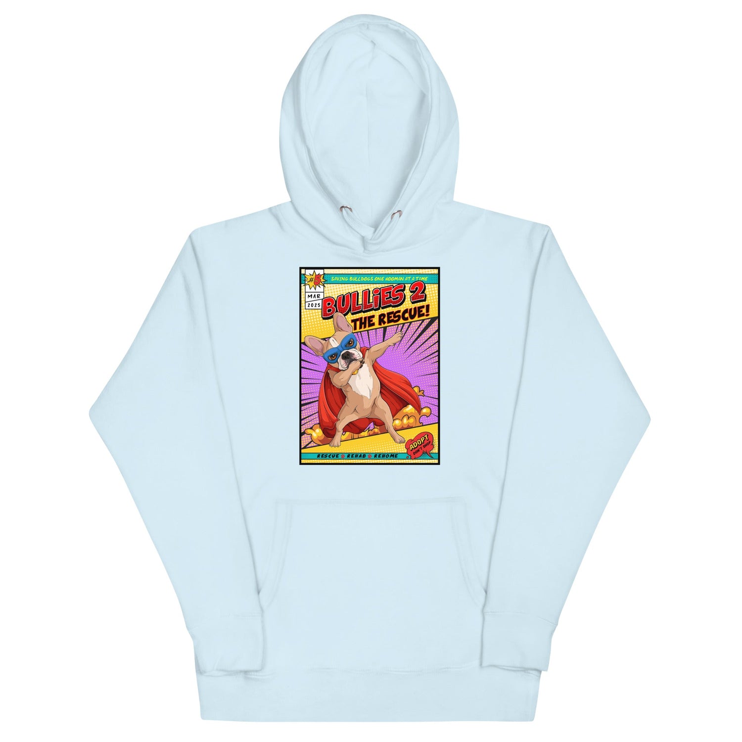 Dabbing Frenchie Superhero Comic Unisex Hoodie