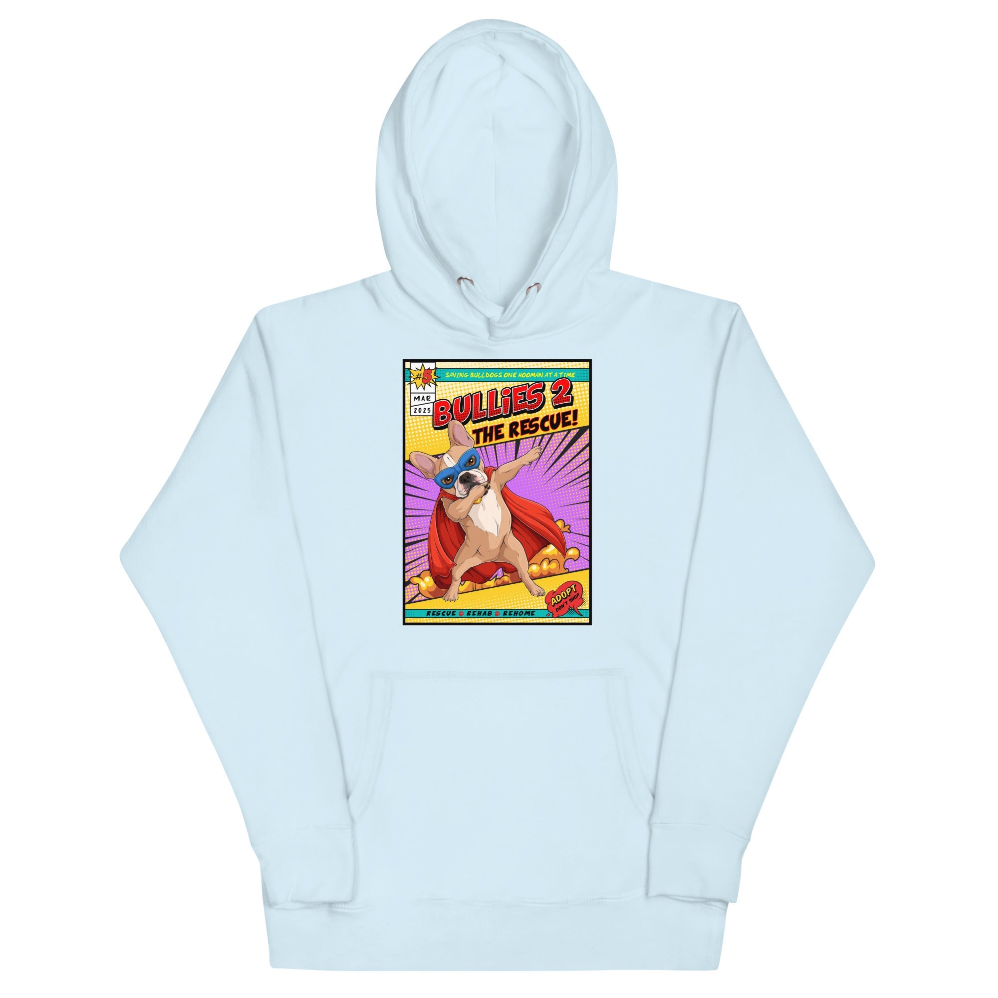 Dabbing Frenchie Superhero Comic Unisex Hoodie