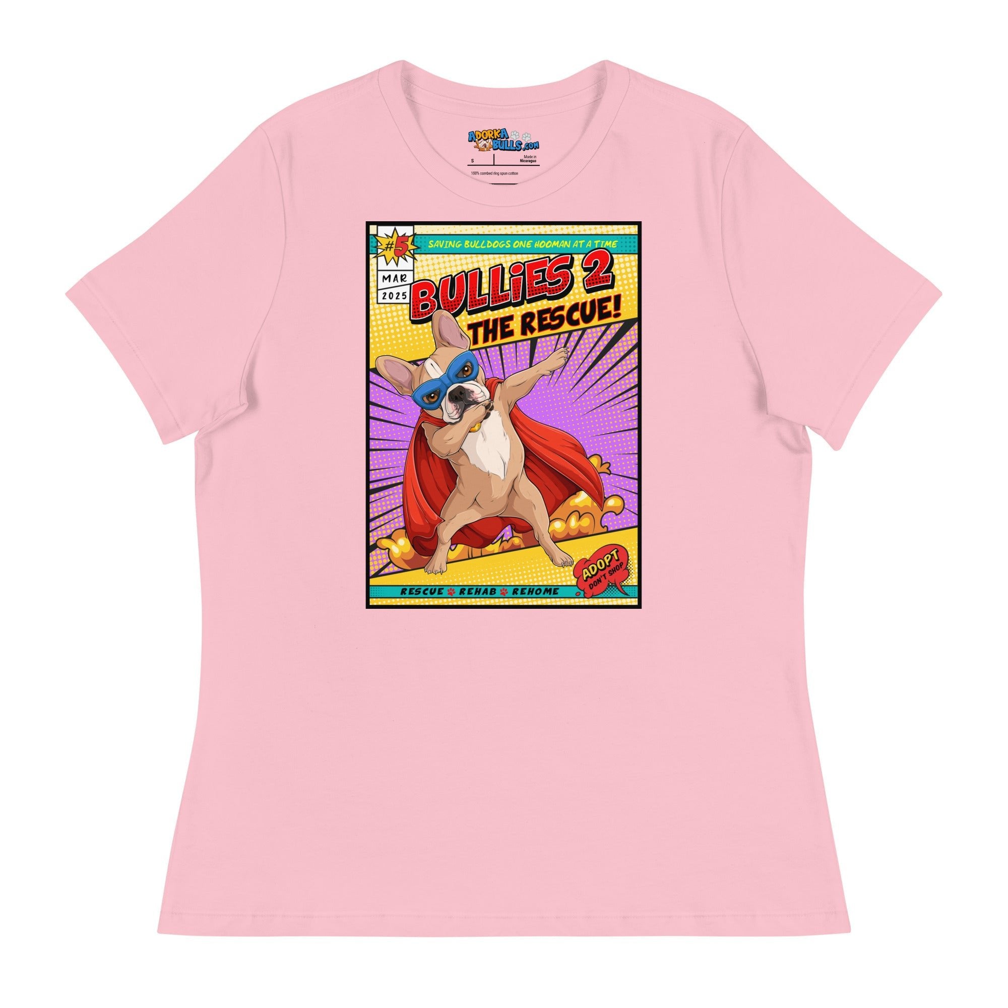 Dabbing Frenchie Superhero Comic Women&