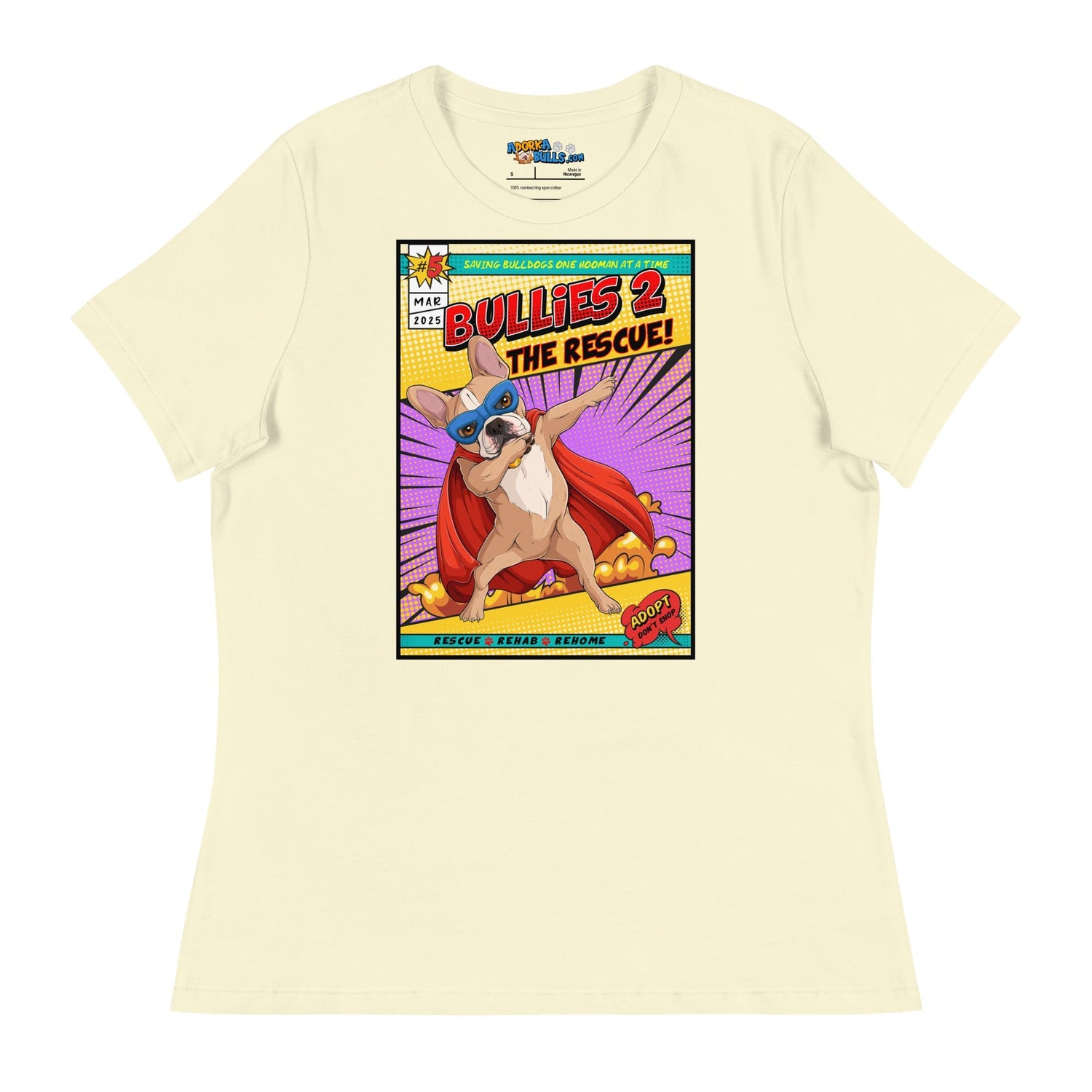 Dabbing Frenchie Superhero Comic Women&