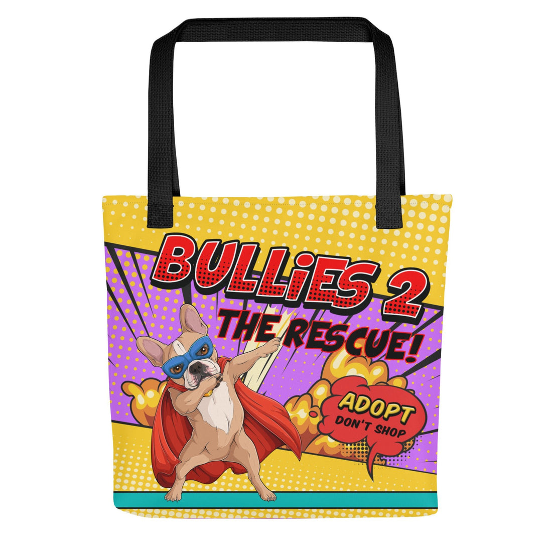 Dabbing Frenchie Superhero Tote Bag