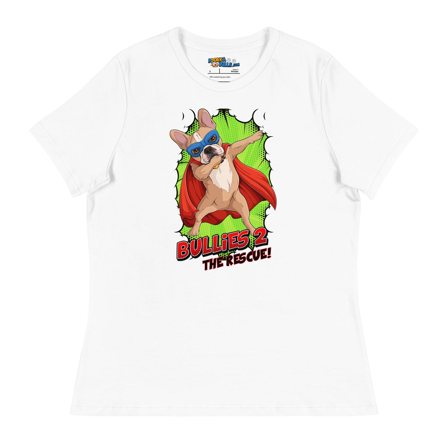 Dabbing Frenchie Superhero Women&