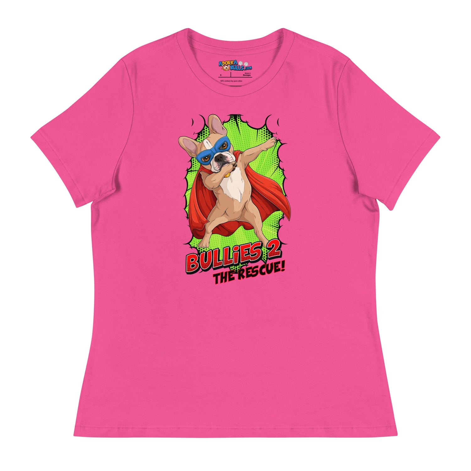 Dabbing Frenchie Superhero Women&
