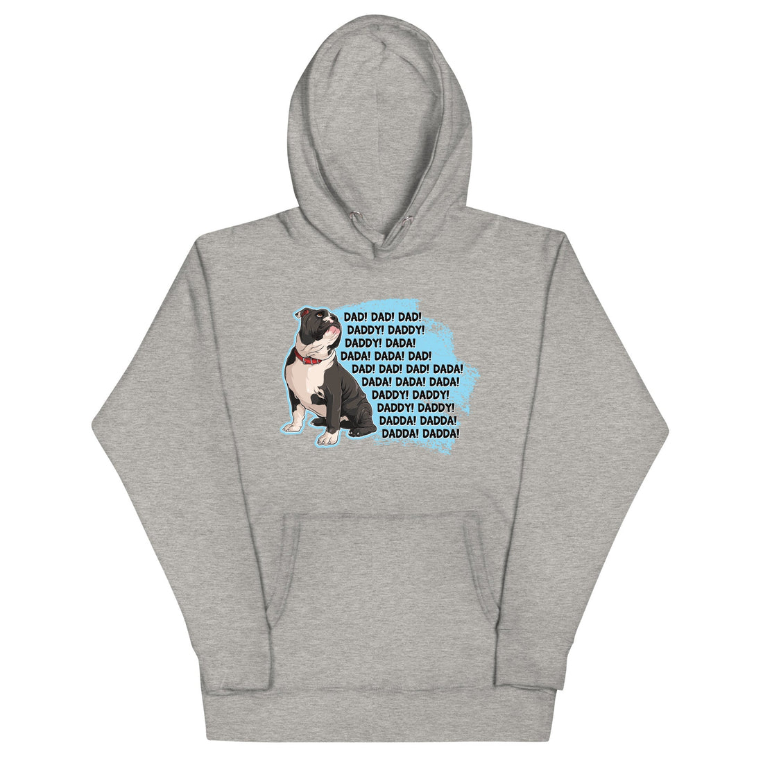 &quot;Dad Daddy Dada&quot; English Bulldog Unisex Hoodie | B&amp;W Colored