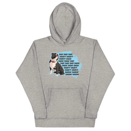 "Dad Daddy Dada" English Bulldog Unisex Hoodie | B&W Colored