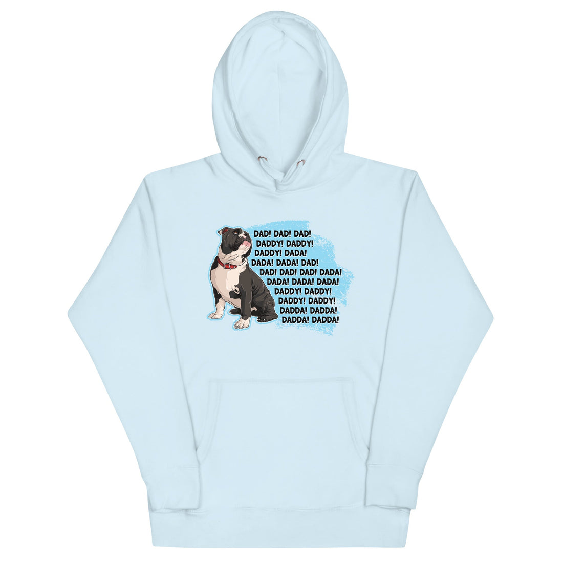 &quot;Dad Daddy Dada&quot; English Bulldog Unisex Hoodie | B&amp;W Colored