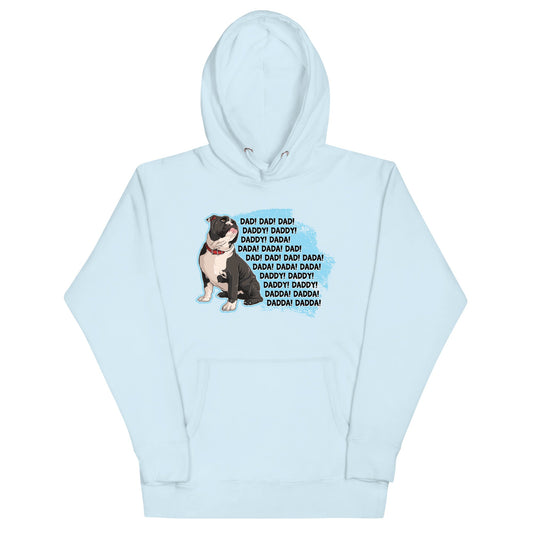 "Dad Daddy Dada" English Bulldog Unisex Hoodie | B&W Colored