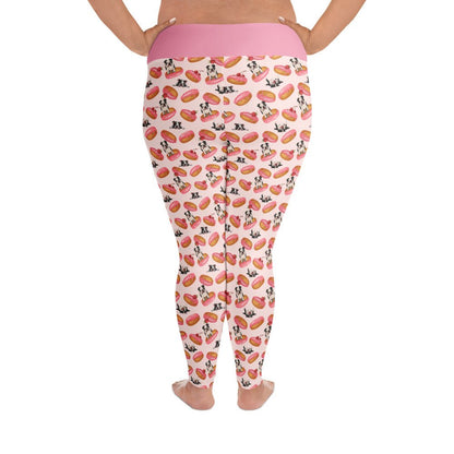 Donuts &amp; Bullies Plus Size Leggings | Black &amp; White Colored