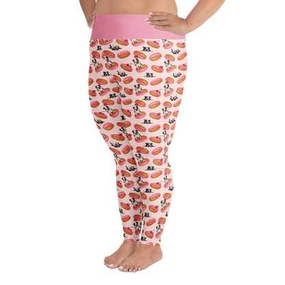 Donuts &amp; Bullies Plus Size Leggings | Black &amp; White Colored