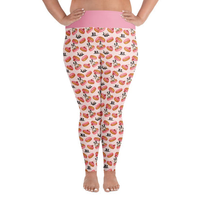 Donuts &amp; Bullies Plus Size Leggings | Black &amp; White Colored