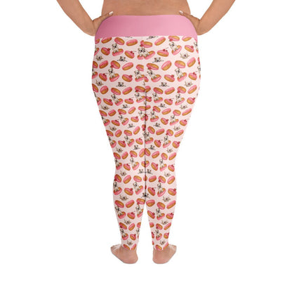 Donuts &amp; Bullies Plus Size Leggings | Fawn &amp; White Colored