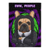 Eww, People French Bulldog Garden Flag – Spooky Goth Frenchie