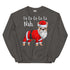 "Fa - La - La - La - La - La Nah" French Bulldog Sweatshirt | Fawn & White Colored
