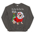 "Fa - La - La - La - La - La Nah" Mrs. Claus Bulldog Sweatshirt | Fawn & White Colored