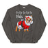 "Fa - La - La - La - La - La Nah" Mrs. Claus Frenchie Sweatshirt | Red & White Colored