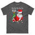 "Fa - La - La - La - La - La Nah" Santa Bulldog T-Shirt | B&W Colored