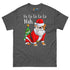 "Fa - La - La - La - La - La Nah" Santa Bulldog T-Shirt | Red & White Colored