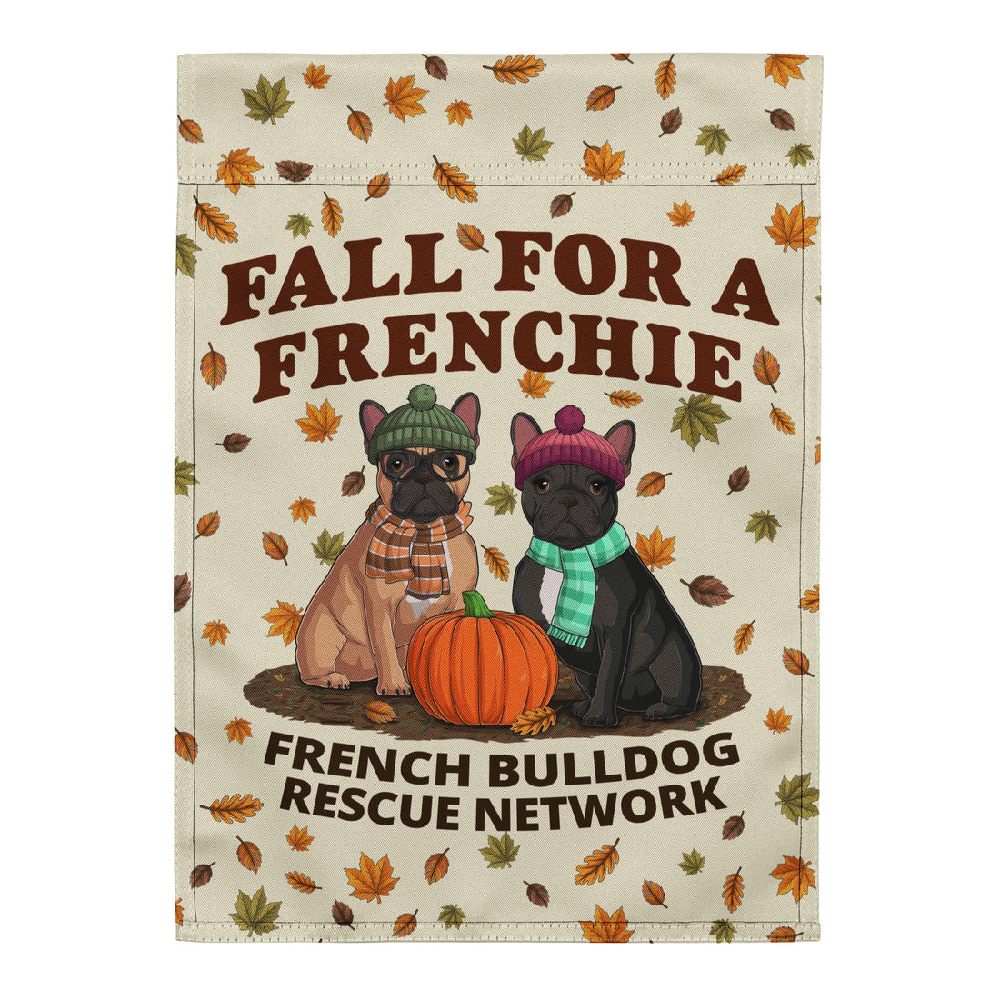 &quot;Fall for a Frenchie&quot; FBRN Garden Flag