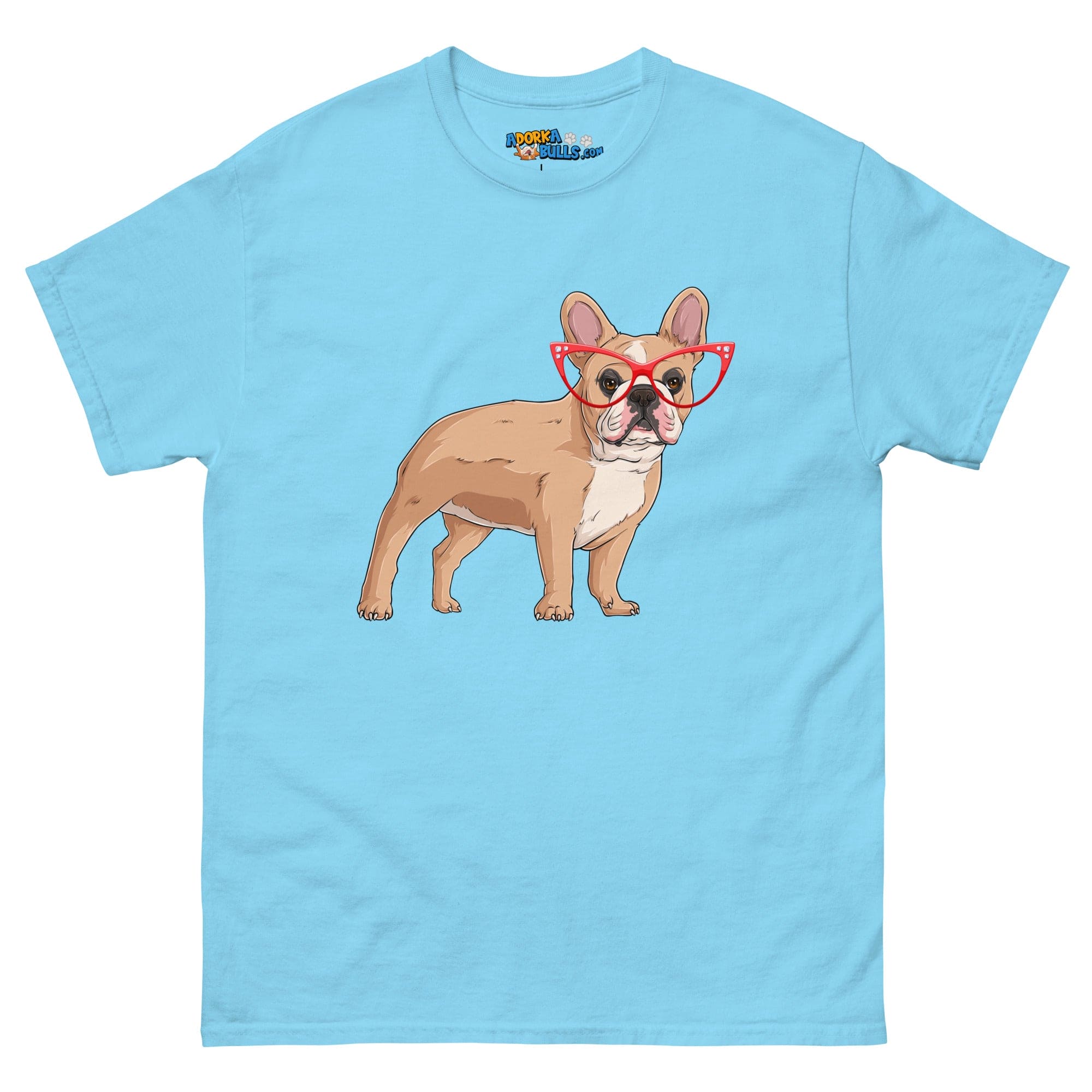 Fashionable Frenchie in Red Glasses Men&