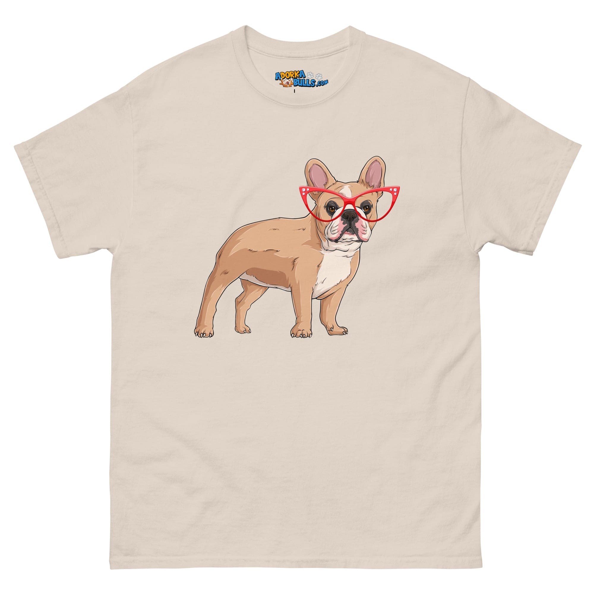 Fashionable Frenchie in Red Glasses Men&