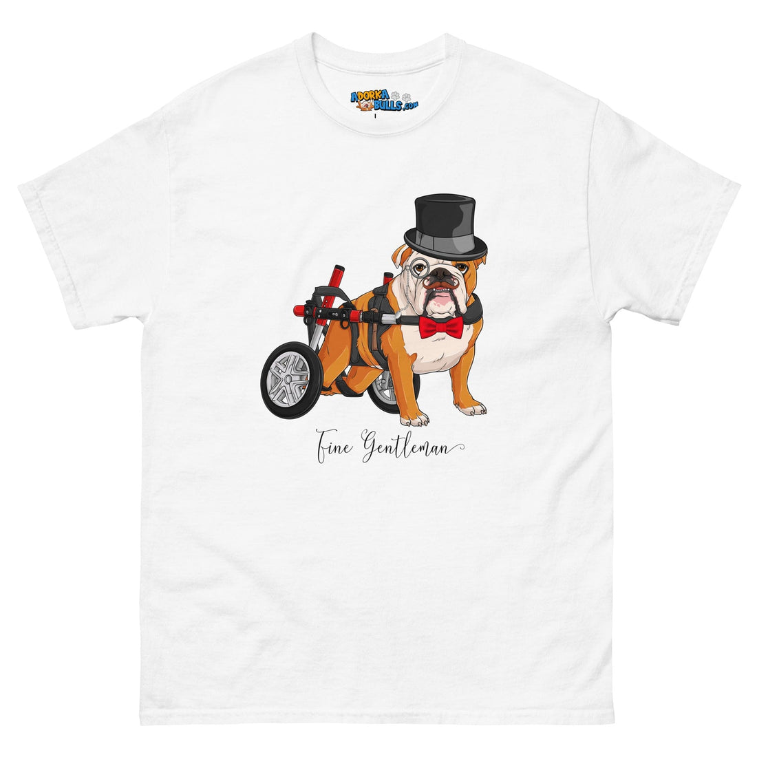 &quot;Fine Gentleman&quot; English Bulldog in Wheelchair Men&