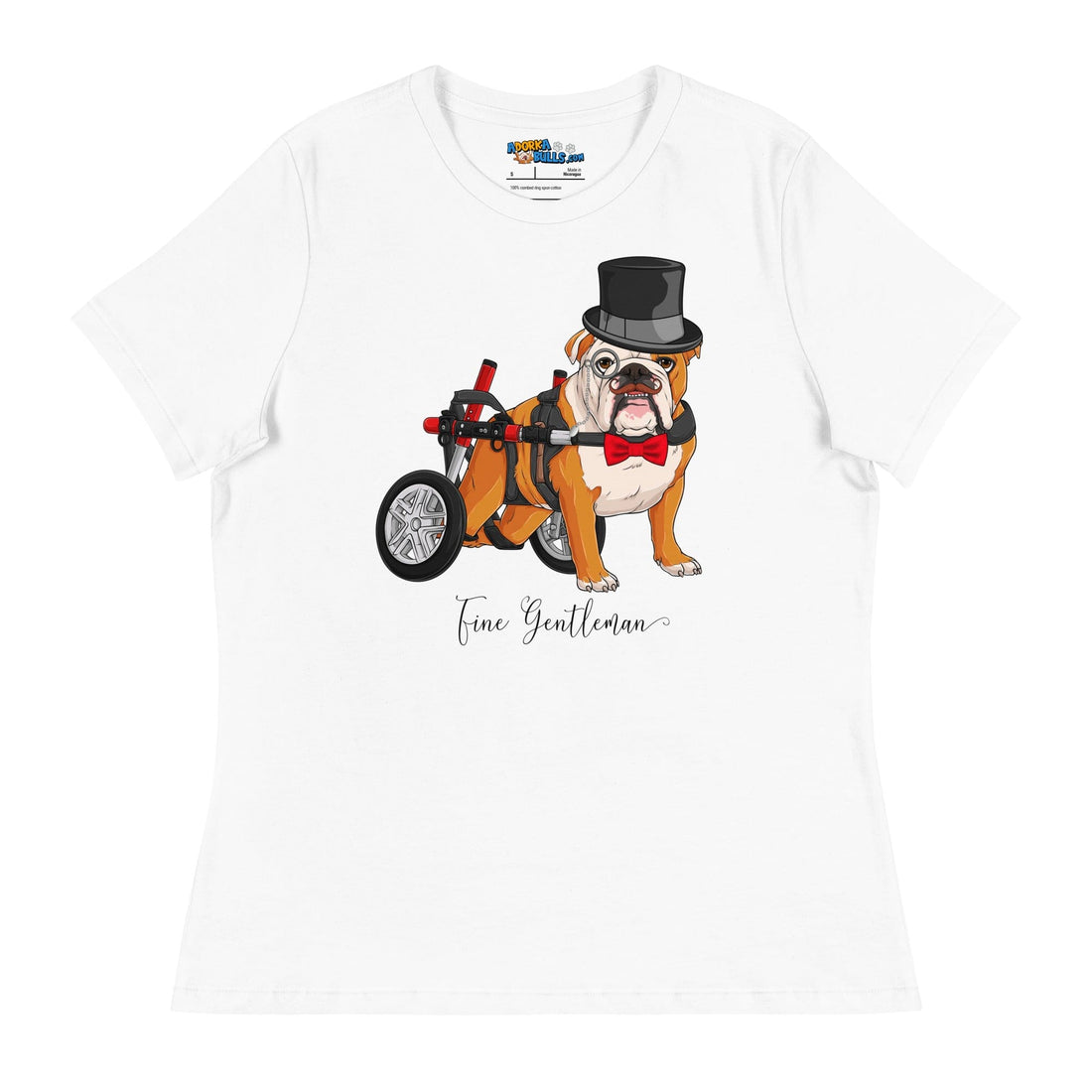 &quot;Fine Gentleman&quot; English Bulldog in Wheelchair Women&