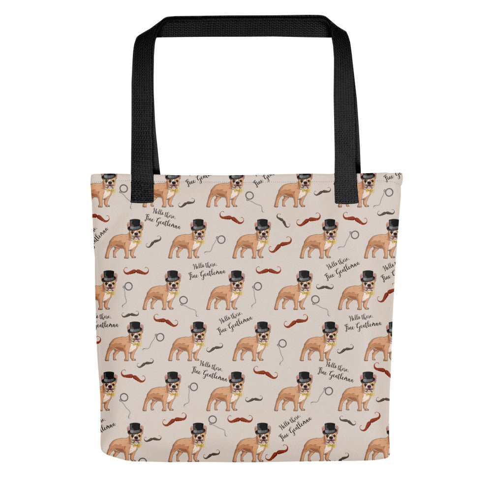 &quot;Fine Gentleman&quot; French Bulldog Tote Bag