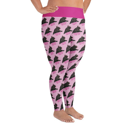 &quot;Frenchies For Life&quot; Plus Size Leggings | Black &amp; White Colored