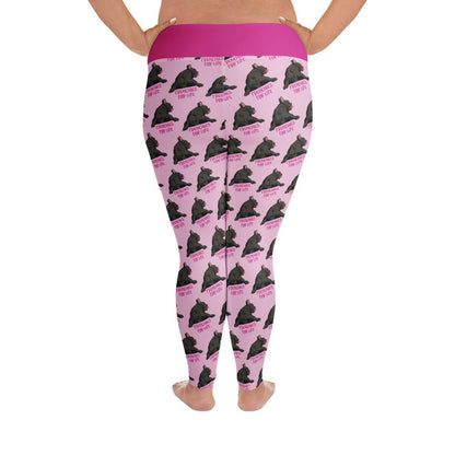 &quot;Frenchies For Life&quot; Plus Size Leggings | Black &amp; White Colored