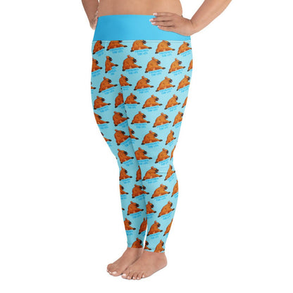 &quot;Frenchies For Life&quot; Plus Size Leggings | Red &amp; White Colored