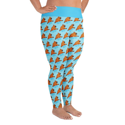 &quot;Frenchies For Life&quot; Plus Size Leggings | Red &amp; White Colored